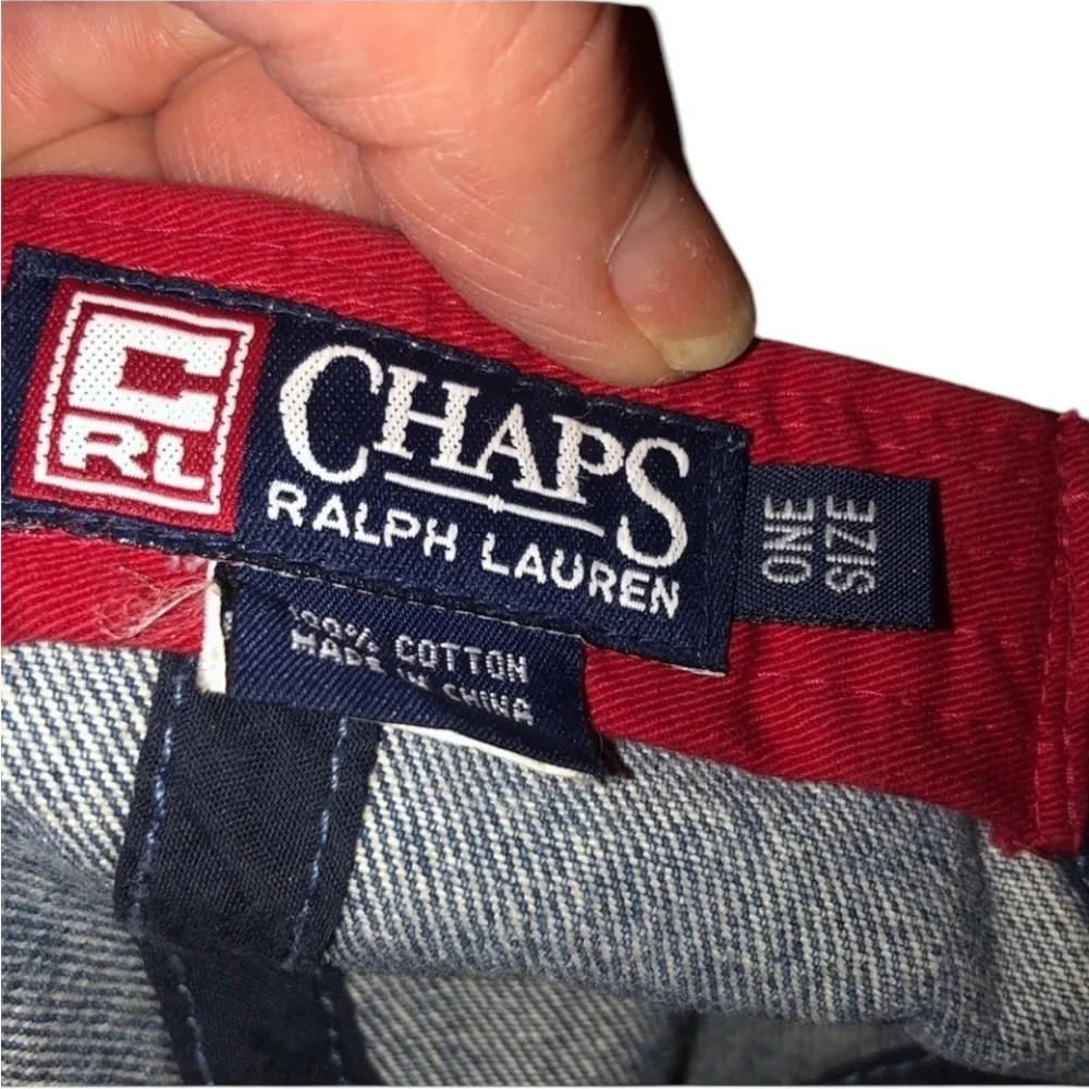 Chaps Ralph Lauren light blue denim adjustable baseball cap